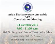 APA Coordination and Cooperation meeting in the sideline of 137th IPU Assembly in St. Petersburg – Russian Federation