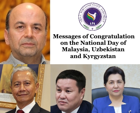 Messages of Congratulation on the National Day of Malaysia, Uzbekistan and Kyrgyzstan 
