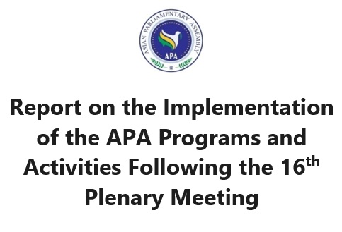 Report on the Implementation of the APA Programs and Activities Following the 16th Plenary Meeting